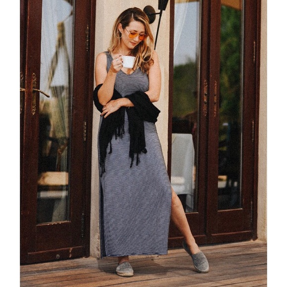 Three Dots Striped Maxi Dress - Picture 3 of 3